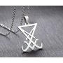 COMTRUD Sigil of Lucifer Satan Satanic Symbol Necklace Premium Stainless Steel Satan Goth Gothic Pendant, Religions Jewelry for Men Women