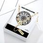 Ubrand Stainless Steel 12 Constellation Constellation Necklace, Gold-Plated and Silver-Plated Zodiac Creative Pendant, 18.5 + 2'' Extension Cord