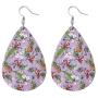 UMTNOR Teardrop Faux Leather Earrings Set Drop Dangle Earrings Lightweight Leather Earrings for Women Jewelry
