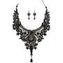 Charm.L Grace Black Lace Gothic Lolita Pendant Choker Necklace Wedding Halloween Accessories Charm.L Grace Black Lace Gothic Lolita Pendant Choker Necklace Wedding Halloween Accessories