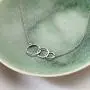 Dear Ava Sisters Gift Necklace: Sister Birthday Gift, Big Sister Gift, 3 Asymmetrical Circles (Silver-Plated-Brass, NA)