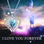 AOBOCO Sterling Silver Angel Heart Necklace Engraved I Love You Forever Pendant with Aquamarine Heart Crystal, Anniversary Birthday Jewelry Gift for Women Wife Girlfriend AOBOCO Sterling Silver Angel Heart Necklace Engraved I Love You Forever Pendant with Aquamarine Heart Crystal, Anniversary Birthday Jewelry Gift for Women Wife Girlfriend