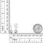 Gem Stone King 925 Sterling Silver Green Prasiolite and White Diamond Lever Back Earrings, 2.81 Cttw, Center Stone 7MM