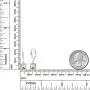Gem Stone King 925 Sterling Silver Green Prasiolite and White Diamond Lever Back Earrings, 2.81 Cttw, Center Stone 7MM Gem Stone King 925 Sterling Silver Green Prasiolite and White Diamond Lever Back Earrings, 2.81 Cttw, Center Stone 7MM
