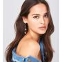 9 Pairs Tassel Threader Drop Earring Set Gold Long Chain Ear Link Earrings Cute Butterfly Star Heart Pearl Dangle Earring Crystal Rhinestone Bridal Wedding Jewelry Gifts for Women Girls