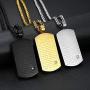 Stainless Steel Cross Jewelry Bible Verse Charm Dog Tag Pendant Necklace for Catholic Faith Gift