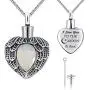 MUERDOU Urn Necklaces for Ashes Urns for Human Ashes Angel Wing Birthstone Cremation Jewelry Keepsake Holder Memorial Necklace Pendant MUERDOU Urn Necklaces for Ashes Urns for Human Ashes Angel Wing Birthstone Cremation Jewelry Keepsake Holder Memorial Necklace Pendant