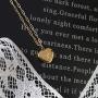 MVCOLEDY Jewelry 18 K Gold Plated Stainless Steel Heart of Gold Necklace, Handmande with North Star Zirconia Necklace Gift for Mom
