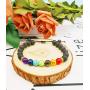 WAINIS 2-14 Pcs Men Women 8mm Lava Rock 7 Chakra Aromatherapy Essential Oil Diffuser Bracelet Elastic Natural Stone Yoga Beads Bracelet