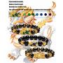 FUTTMI Feng Shui Pi Xiu Bracelet Necklace Set for Women Men Pi Yao Lucky Nafu Wealth Bracelet Necklace Black Bead Bracelet with Hand Carved Amulet Beads Jewelry Set