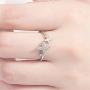 Eiffy Double Cubic Zircon Plane Aircraft Airplane Finger Ring Travel Trip Adjustable Open Finger Ring Jewelry