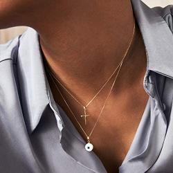 GELIN 14k Solid Gold White Evil Eye Protection Charm Pendant Necklace - Evil Eye Jewelry for Women