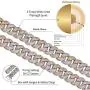 JINAO 18MM All ICED Out Simulated Diamond Miami Cuban Chain Necklace JINAO 18MM All ICED Out Simulated Diamond Miami Cuban Chain Necklace
