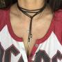 Yalice Black Velvet Choker Necklace Chain Long Gothic Rivet Necklaces Jewelry for Women and Girls
