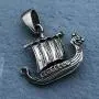 Jewelry Viking Dragonship Boat Ship Dragon Amulet Charm Silver pewter pendant necklace w Silver Ball Chain Jewelry Viking Dragonship Boat Ship Dragon Amulet Charm Silver pewter pendant necklace w Silver Ball Chain
