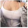 Yalice Boho Feather Pendant Necklace Chain Long Leaf Necklaces Jewelry for Women and Girls
