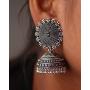 Royal Bling Tribal Muse Collection Oxidized Silver Tone Indian Jhumka Jhumki Earrings Jewelry for Women
