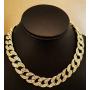 Time scent Hip Hop Iced Out Premium Microphone Miami Cuban Choker Tennis Chain Necklace