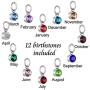 Dletay Heart Urn Necklace for Ashes with 12 Birthstones Angel Wing Cremation Jewelry for Ashes-God Has You in His Arms, I Have You in My Heart