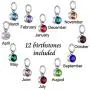 Dletay Heart Urn Necklace for Ashes with 12 Birthstones Angel Wing Cremation Jewelry for Ashes-God Has You in His Arms, I Have You in My Heart