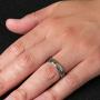 HZMAN 5mm Vintage Stainless Steel Silver Gold Plated Wedding Engagement Rings Ruby Anniversary Promise Rings