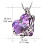 ZIOZIA Necklace Women Made with Swarovski Crystal Chain Love Heart Pendant Kids Jewelry for Girls Gifts for Girlfirend and Mom