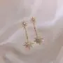 Orris Diamond Cubic Zirconia Mounted Gold Star Style Dangle Drop Earrings for Women Girls Orris Diamond Cubic Zirconia Mounted Gold Star Style Dangle Drop Earrings for Women Girls