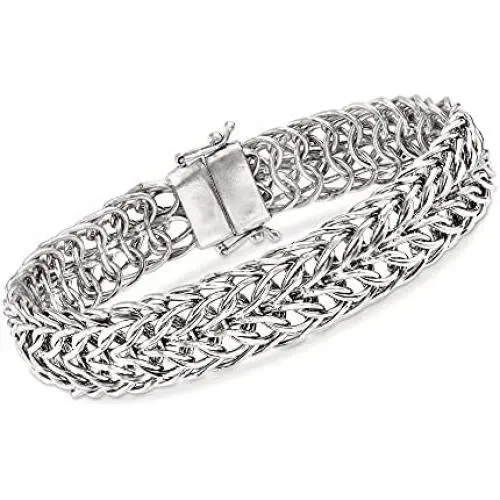 Ross-Simons Sedusa-Link Bracelet in Sterling Silver With Magnetic Clasp Ross-Simons Sedusa-Link Bracelet in Sterling Silver With Magnetic Clasp