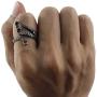 Weelovee 316L Titanium Steel Punk Antique Octopus Ring for Mens Women Adjustable Size Design Jewelry Set Unisex Silver
