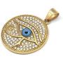 GUNGNEER Iced Out Eye of Horus Egypt Protection Pendant Stainless Steel Necklace Ancient Egyptian Jewelry Talisman