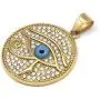 GUNGNEER Iced Out Eye of Horus Egypt Protection Pendant Stainless Steel Necklace Ancient Egyptian Jewelry Talisman GUNGNEER Iced Out Eye of Horus Egypt Protection Pendant Stainless Steel Necklace Ancient Egyptian Jewelry Talisman