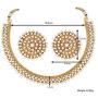 Aheli Bollywood Fashion Faux Stone Wedding Necklace Earrings Indian Fashion Jewelry Set for Women