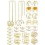 Besteel 12 Pairs Wave Cuff Chain Earrings Helix Cartilage Clip On Wrap Earrings Stainless Steel Non Piercing Earrings Set