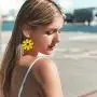 Gmillions Wood material Flower Tassel Earrings Dangle Drop Silver French Hook Jewelry for Womens Gmillions Wood material Flower Tassel Earrings Dangle Drop Silver French Hook Jewelry for Womens