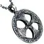 Medieval Norse Viking Jewelry Sunwheel Celtic Sun Wheel Shield Solar Cross Protection Amulet Pewter Mens Pendant Necklace Charm Wealth Travel Medallion Victory Talisman for men w Silver Ball Chain