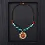 MAYTRY Original Hand-Woven Turquoise Coconut Shell Necklace, Bohemian Style Necklace MAYTRY Original Hand-Woven Turquoise Coconut Shell Necklace, Bohemian Style Necklace