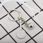 BAUNA Tennis Racket Keychain with Ball Charm Sport Key Ring Jewelry for Tennis Players Tennis Coaches