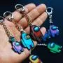COMTRUDE Among Us Keychain, Premium Stainless Steel Amongus Game Keychain for Strategy Casual Game Lovers COMTRUDE Among Us Keychain, Premium Stainless Steel Amongus Game Keychain for Strategy Casual Game Lovers