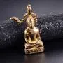 Xusamss Plated 18K Gold Titanium Steel Buddha Religious Pendant Necklace,22inches Link Chain