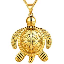 beautlace Butterfly Turtle Necklaces Celtic Knot Pendant Silver/18K Gold/Black Gun Plated Animals Necklace Jewelry Gifts for Men and Women