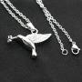 NEW Hummingbird Cremation Jewelry Love Bird URN Necklace Memorial Keepsake Pendant，Carved Locket Stainless Steel Keepsake Waterproof Memorial Pendant for Love,With Tool