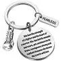 SEIRAA Cancer Survivor Keychain Gift She Has The Strength of a Fighter and The Heart of a Warrior Encouragement Inspirational Jewelry Gift