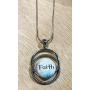 My Prime Gifts Interchangeable Snap Jewelry Double Halo Necklace 24'' + 3'' Extender Holds 18-20mm