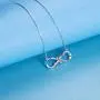 BlingGem Necklaces for Women 925 Sterling Silver Dainty Infinity Rose Necklace Rose Gold Plated Flower Pendant Lover Birthday Anniversary Mothers Gift for Women