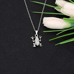 CYTING Cute Frog Pendant Necklace Animal Jewelry Frog Lover Gift for Women Girls