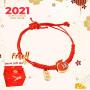 Jatujakmall The Best Feng Shui Red String Bracelet of 2021, Lucky Rope Bracelet Chinese, Gold Fortune Bag, Lucky Money Bag for Wealth, Adjustable, Wealthy Amulet Bracelet Jewelry (Include Gift Box)