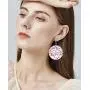 Hanpabum 16pairs African Women Earrings Ethnic Style Dorp Dangle Earring Round Natural Wooden Painted Jewelry Hanpabum 16pairs African Women Earrings Ethnic Style Dorp Dangle Earring Round Natural Wooden Painted Jewelry
