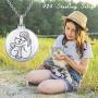 Waysles Pet Cremation Necklace Urn Pendant Necklace 925 Sterling Silver Jewelry Forever in My Heart Memorial Keepsake Jewelry with Fill Kit for Women/Girls(Cat/Dog Necklace)