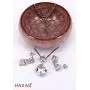 HAZZAR Real 925 Sterling Silver with Natural Green Square-Shape Amethyst and White Cubic-Zirconia Necklace & Dangle Earrings Set HAZZAR Real 925 Sterling Silver with Natural Green Square-Shape Amethyst and White Cubic-Zirconia Necklace & Dangle Earrings Set