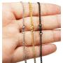 FIBO STEEL 3Pcs 2MM Stainless Steel Curb Link Chain for Men Women Necklace Chain,16-30 Inches